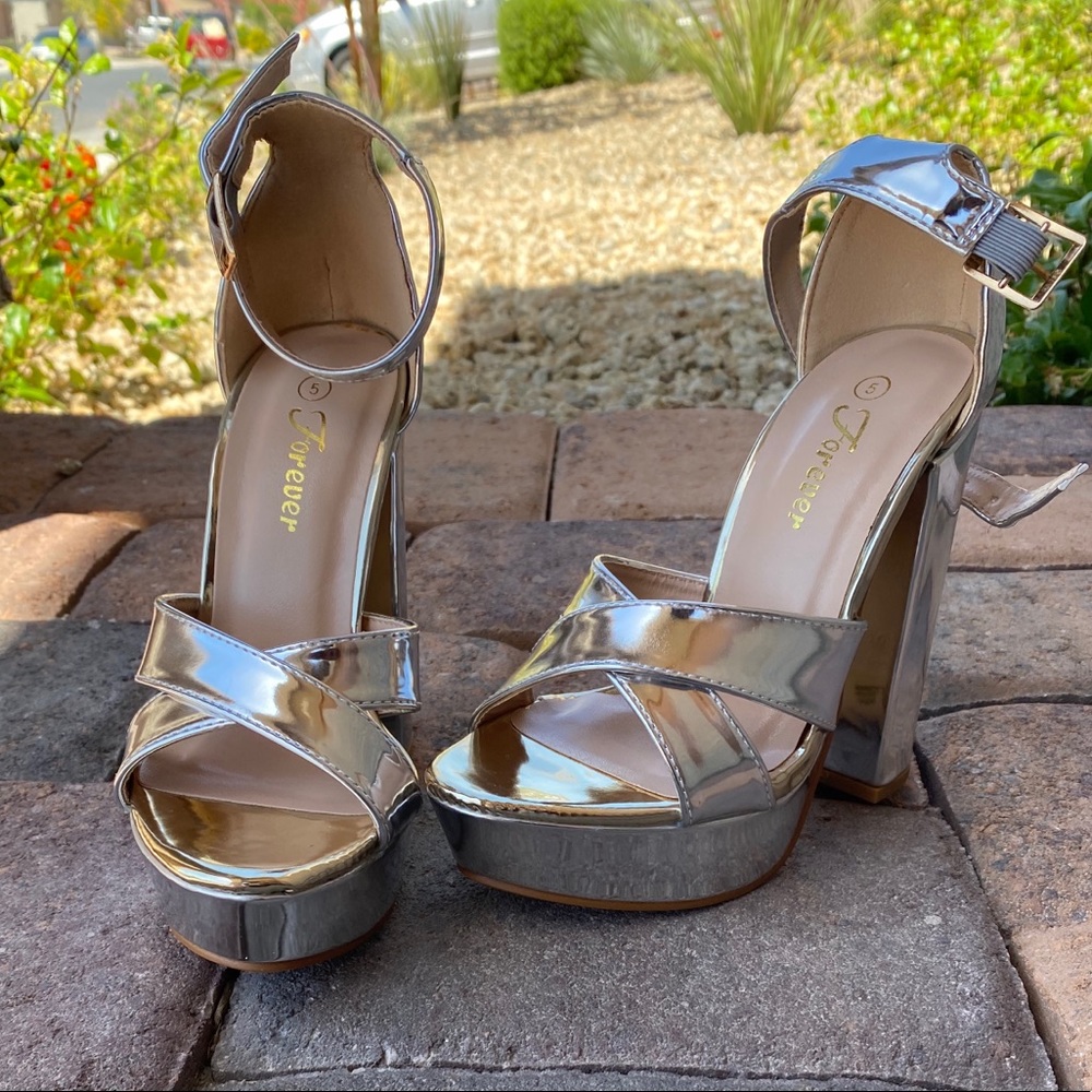 Silver Platform Heels